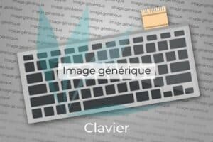 Clavier français rétro-éclairé touches noires / contour argent pour Lenovo Ideapad Z510