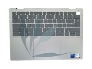 Clavier français rétro-éclairé avec plasturgie repose-poignets gris neuf d'origine Dell pour Dell Inspiron 14 7420 2-in-1