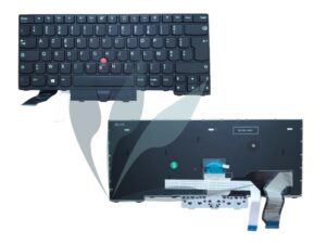 Clavier français rétro-éclairé neuf pour Lenovo Thinkpad T14 Gen 1 (type 20S0, 20S1)